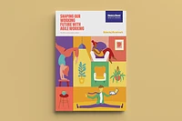 Henry boot wellbeing guide booklet front cover with graphic of lady doing yoga pose